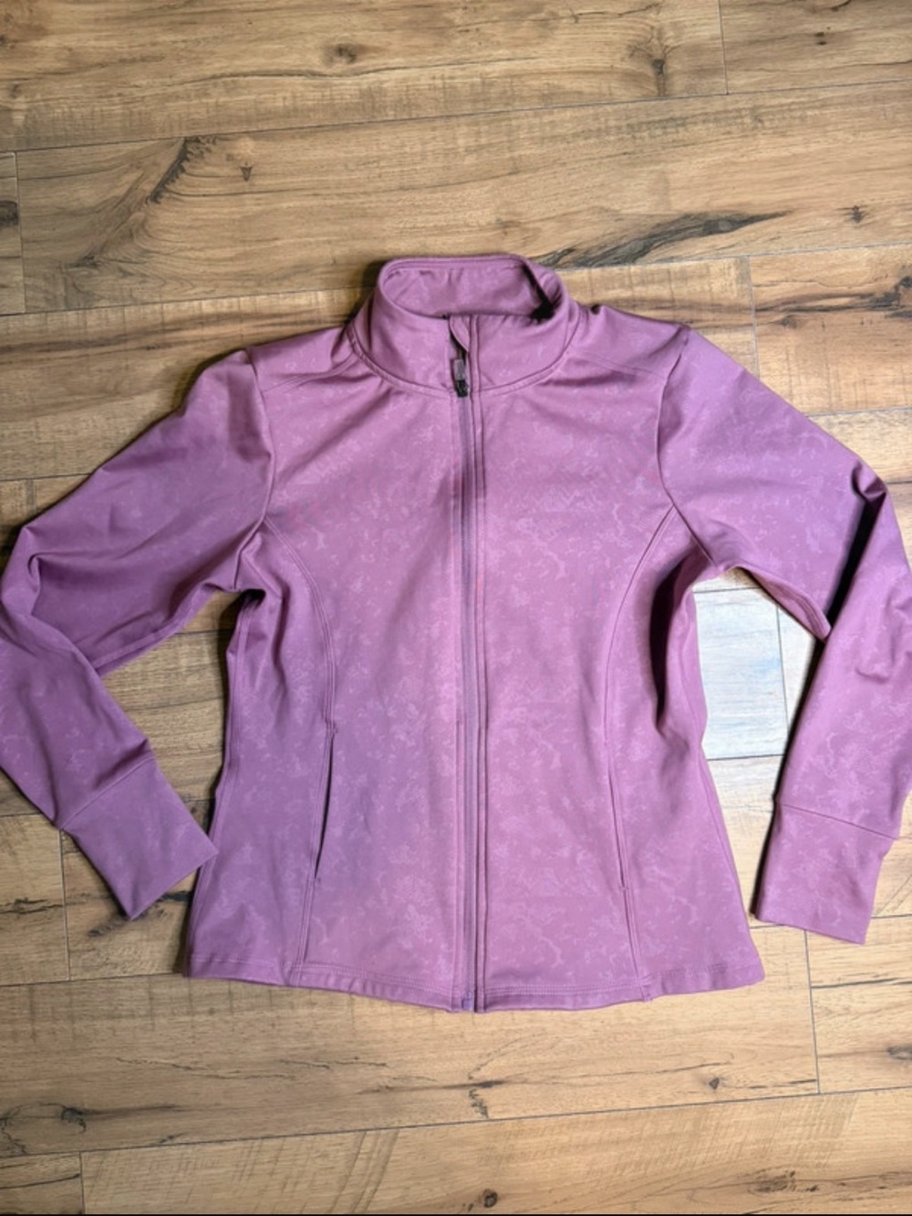 Nicole Miller Sport Dusty Mauve Full-Zip Bomber Jacket